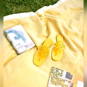 Authentic Tory Burch Miller Square-Toe Sandals